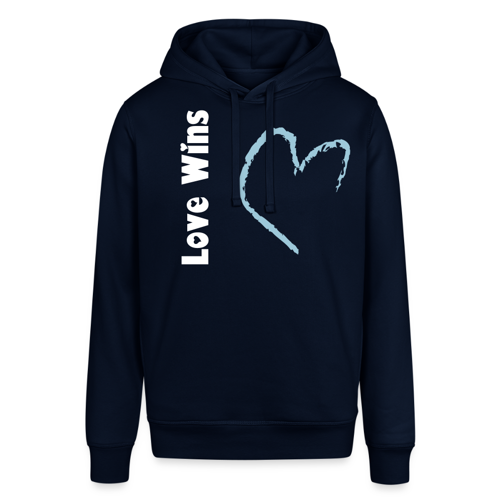 Unisex Organic Idyo Hoodie "love Wins" - navy