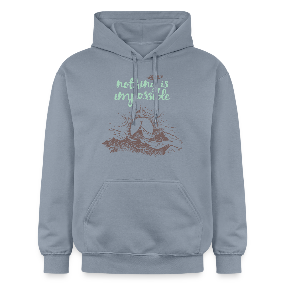 Unisex Softstyle® Midweight Idyo Hoodie "Nothing is impossible" - blue