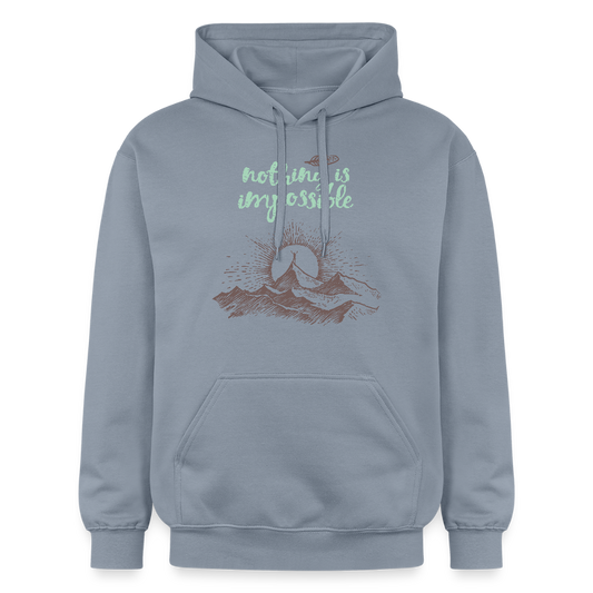 Unisex Softstyle® Midweight Idyo Hoodie "Nothing is impossible" - blue