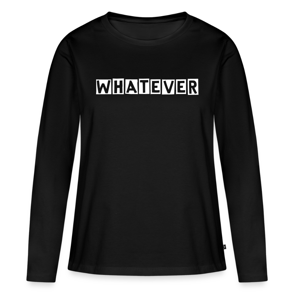Women's Idyo Longsleeve Shirt "Whatever" - black