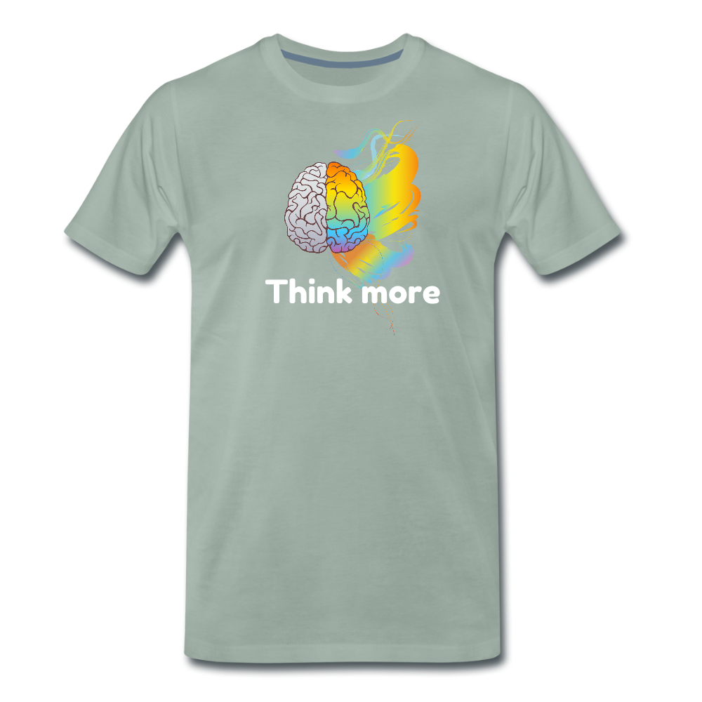 Men’s Idyo T-Shirt "Think more" - steel green