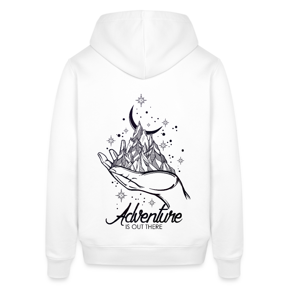 Unisex Organic Idyo Hoodie "Adventure is out there" - white