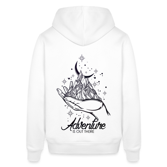 Unisex Organic Idyo Hoodie "Adventure is out there" - white