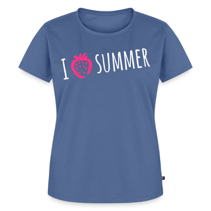 Women’s Idyo T-Shirt "I love summer" - stone blue