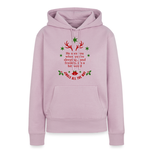 Women’s Idyo Hoodie "He sees you when you're sleeping" - dusky pink