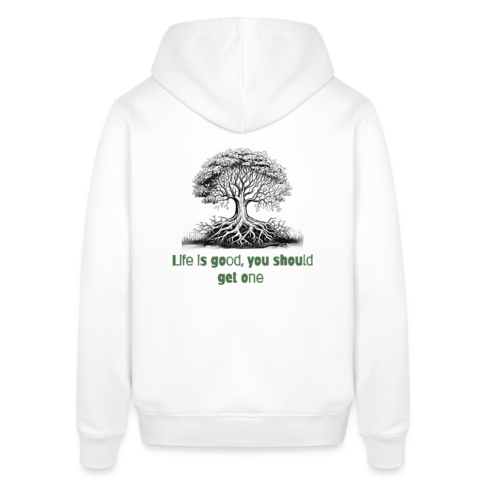 Unisex Organic Idyo Hoodie "Life is good" - white