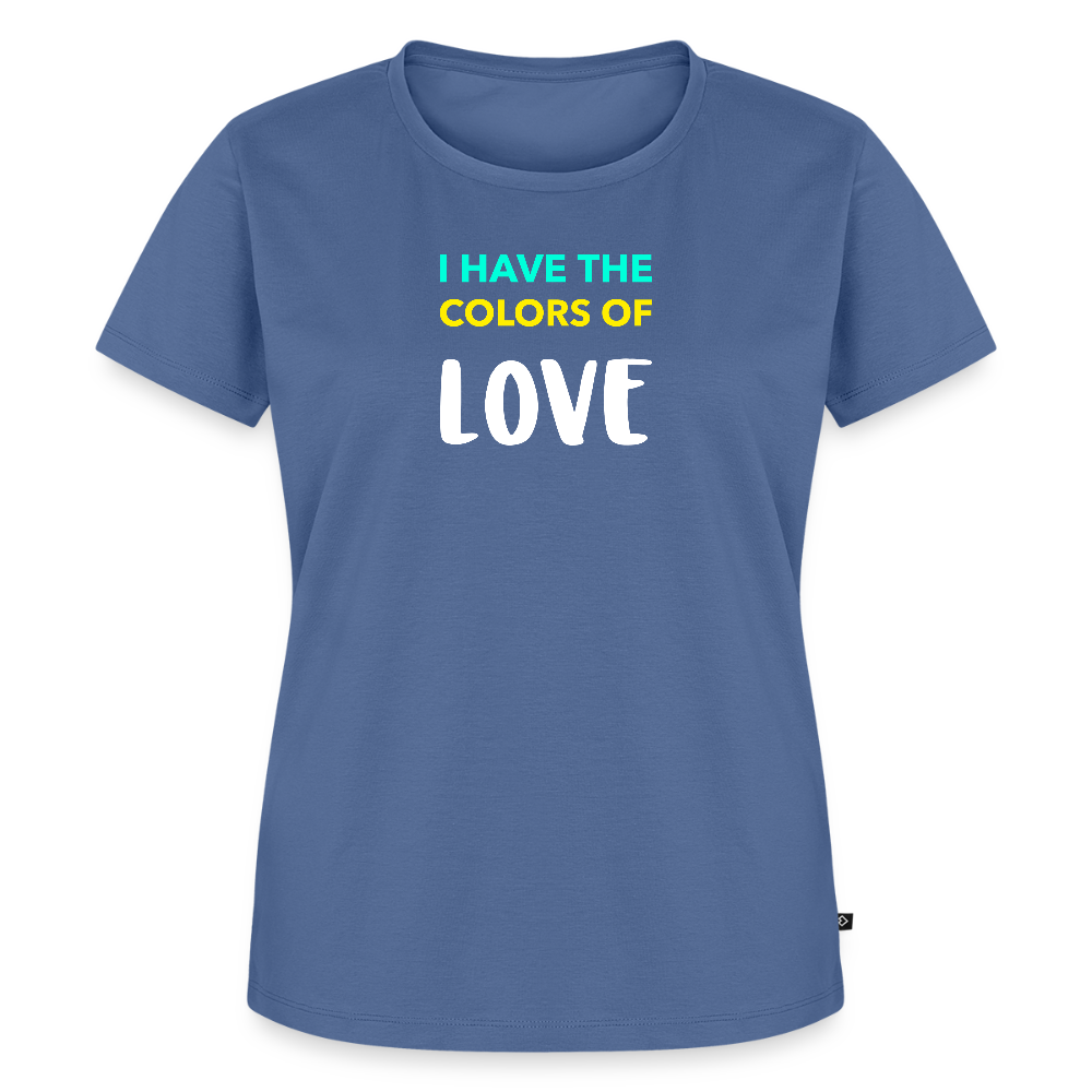 Women's Idyo T-Shirt "color of love" - stone blue