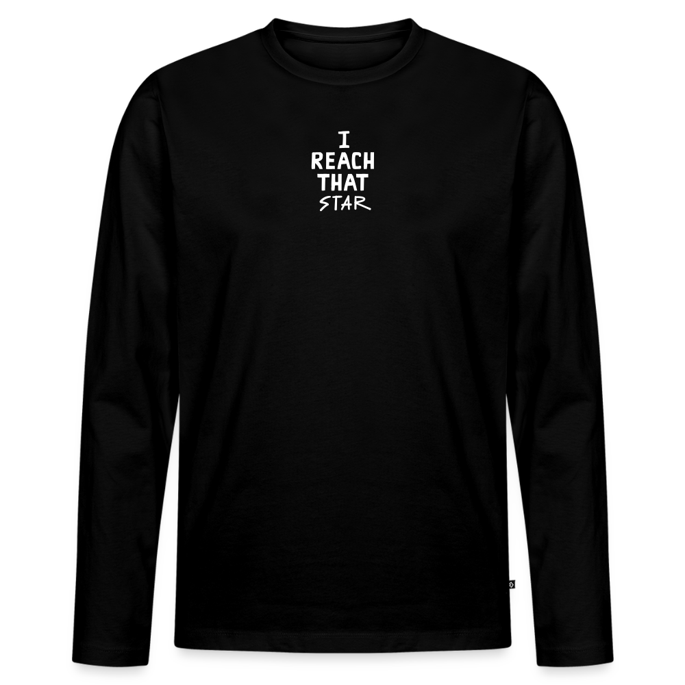 Men's  Idyo Longsleeve Shirt "I reach that star" - black