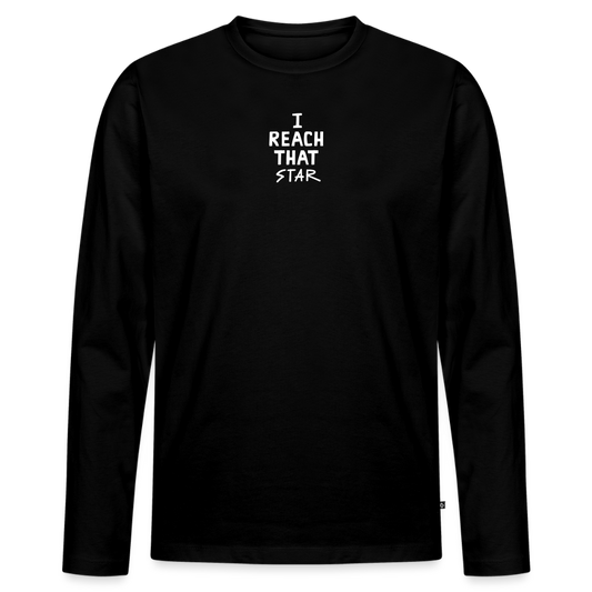 Men's  Idyo Longsleeve Shirt "I reach that star" - black