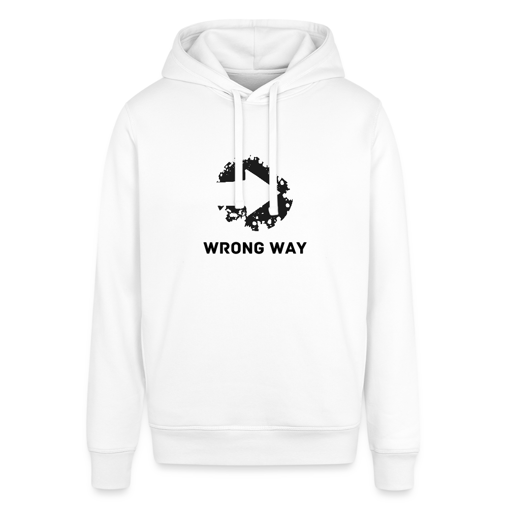 Unisex Organic Idyo Hoodie "Wrong way" - white