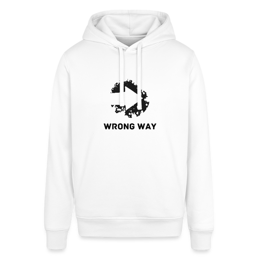 Unisex Organic Idyo Hoodie "Wrong way" - white