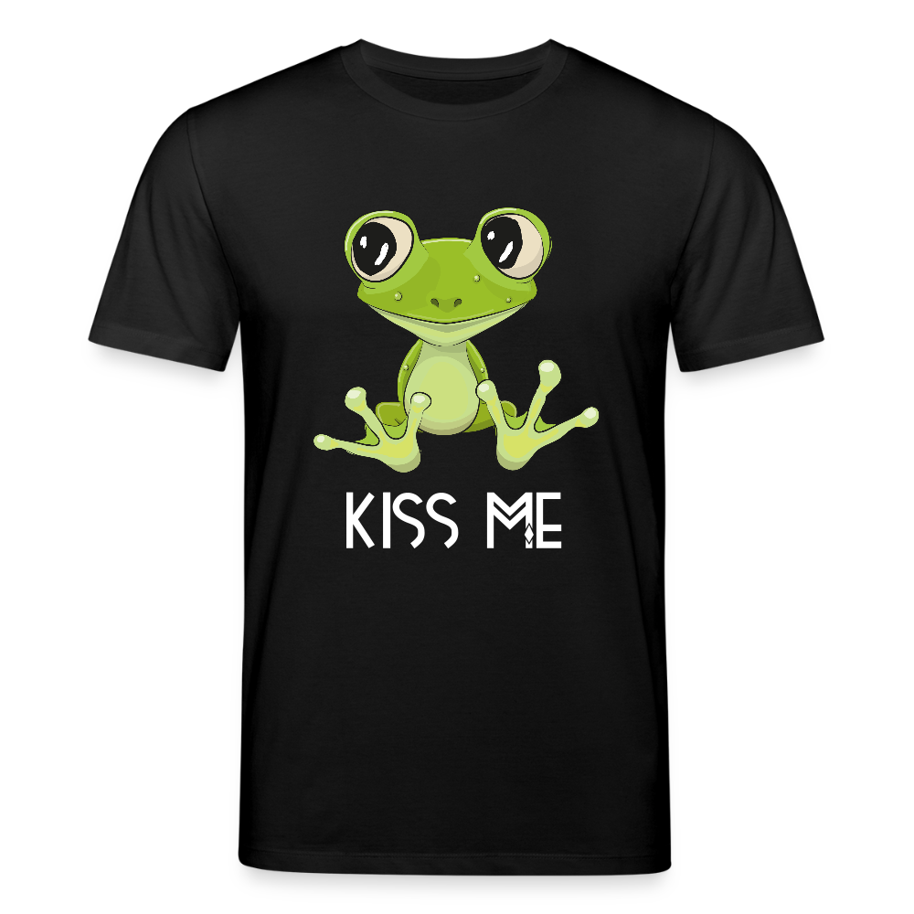 Unisex Organic T-Shirt "Kiss me" - black