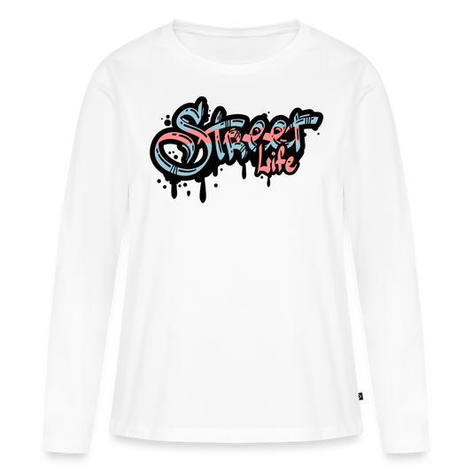 Women's  Idyo Longsleeve Shirt "Street life" - white