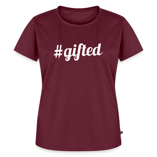 Women’s Idyo T-Shirt "Gifted" - burgundy