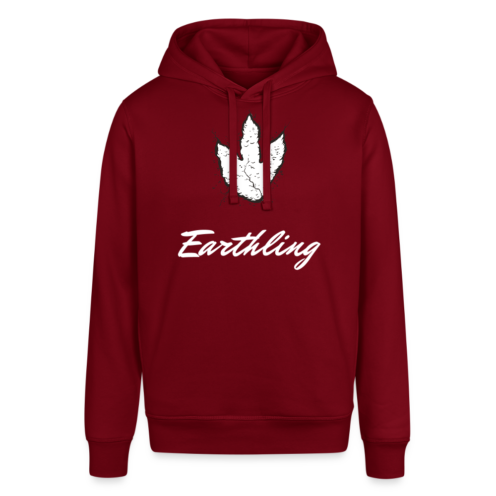 Unisex Organic Idyo Hoodie "Earthling" - burgundy