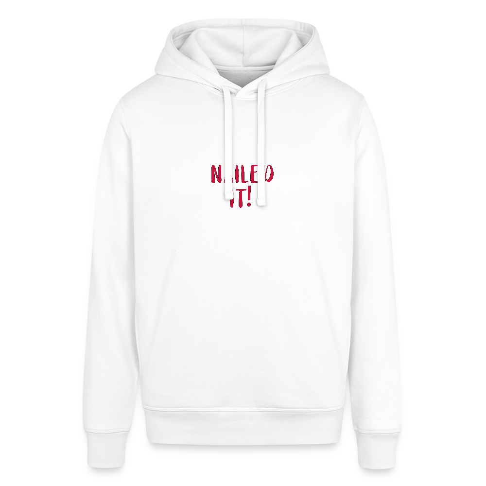 Unisex Organic Idyo Hoodie "Nailed it" - white