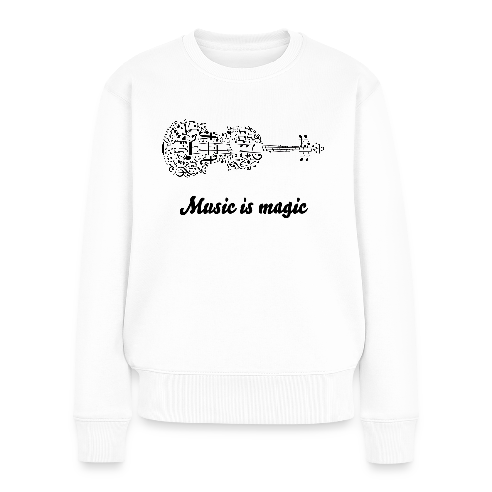 Women’s Premium Idyo Sweatshirt "Music is magic" - white