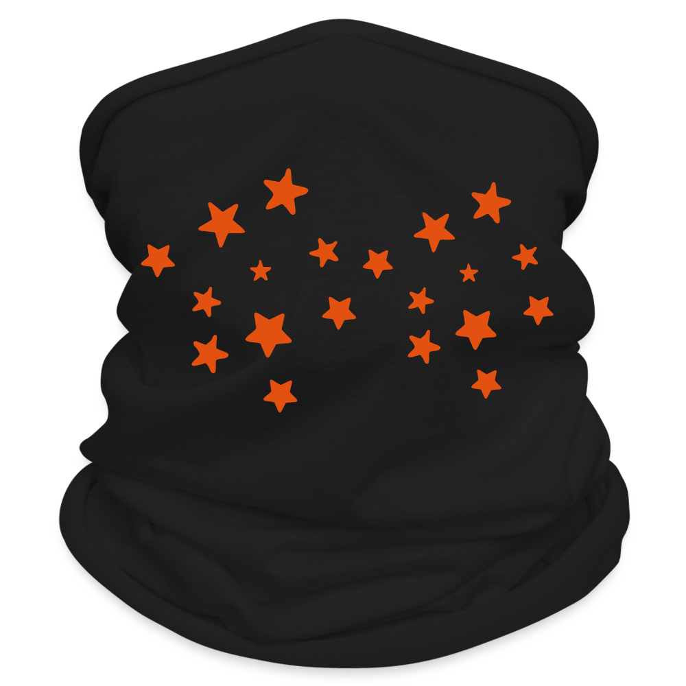 All-purpose Idyo scarf "Orange stars" - black