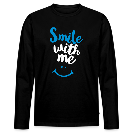 Men's  Idyo Longsleeve Shirt "Smile with me" - black