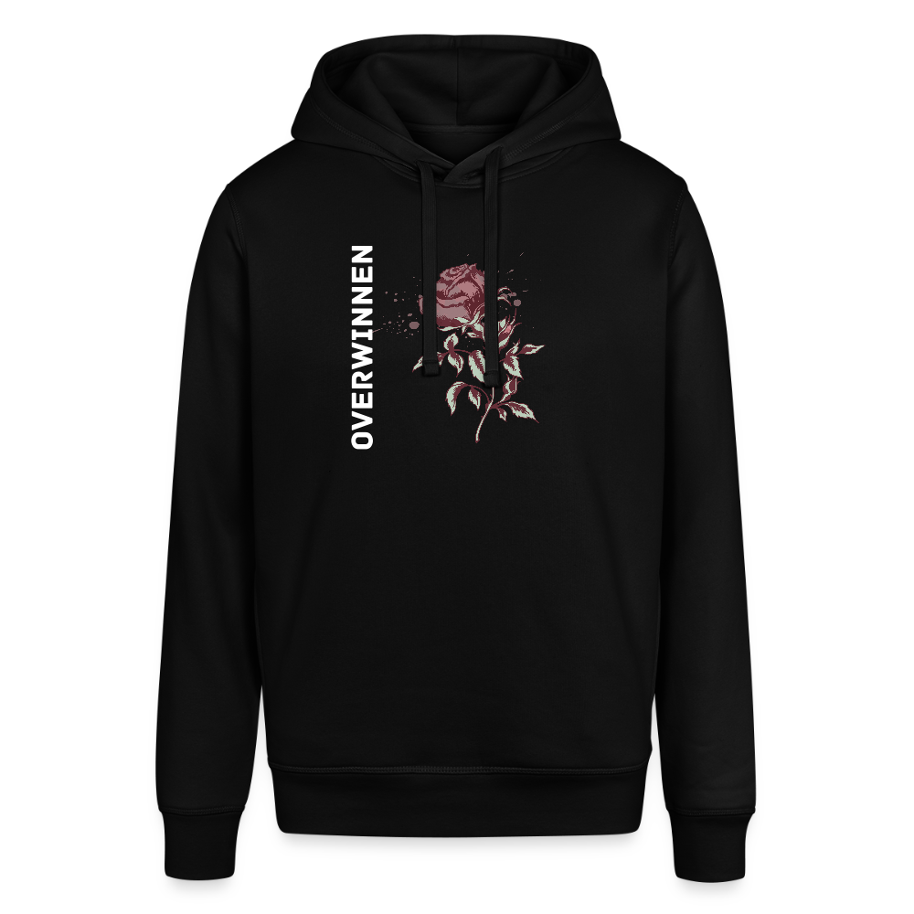 Unisex Organic Idyo Hoodie "Overwinnen" - black