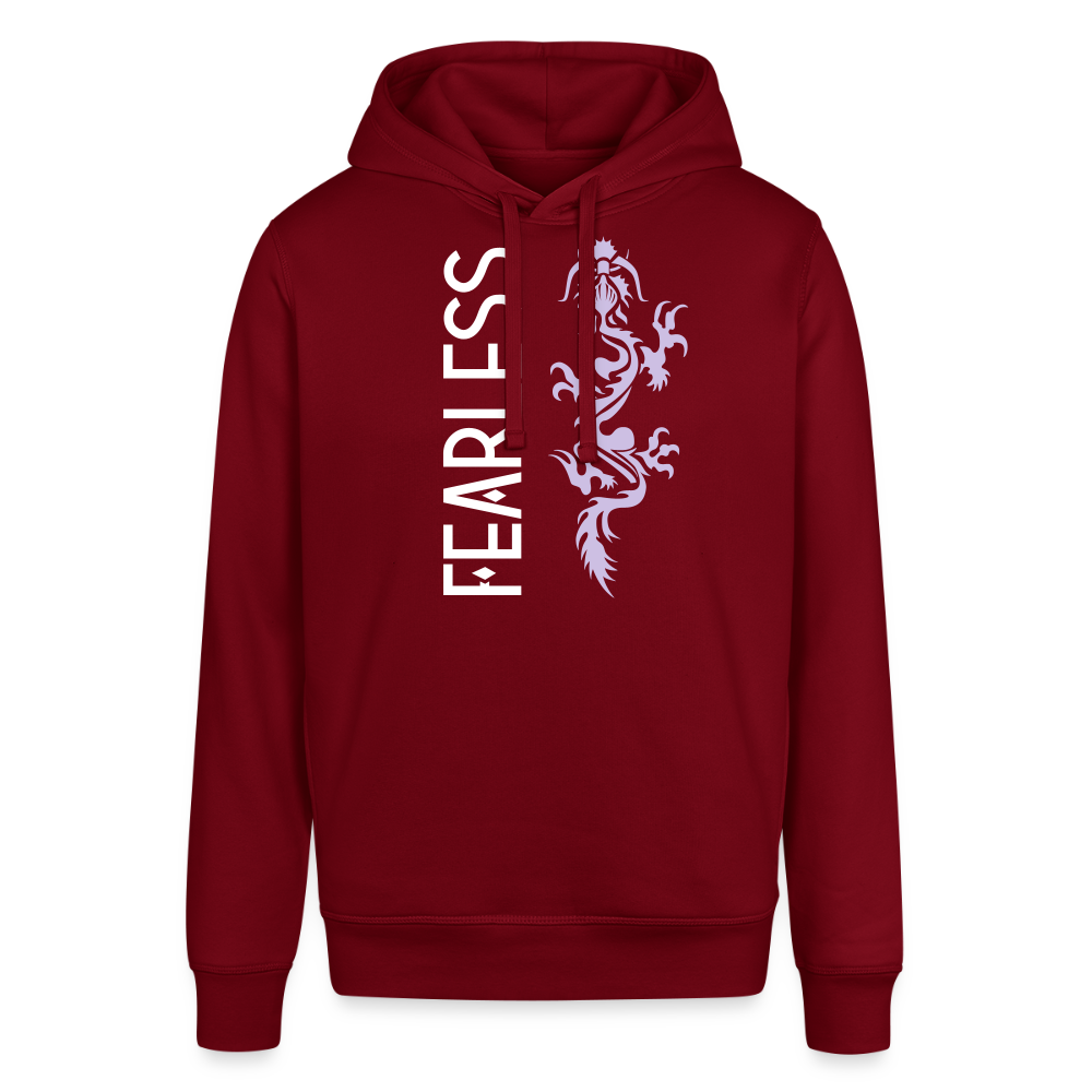 Unisex Organic Idyo Hoodie "Fearless" - burgundy