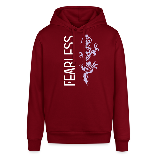Unisex Organic Idyo Hoodie "Fearless" - burgundy