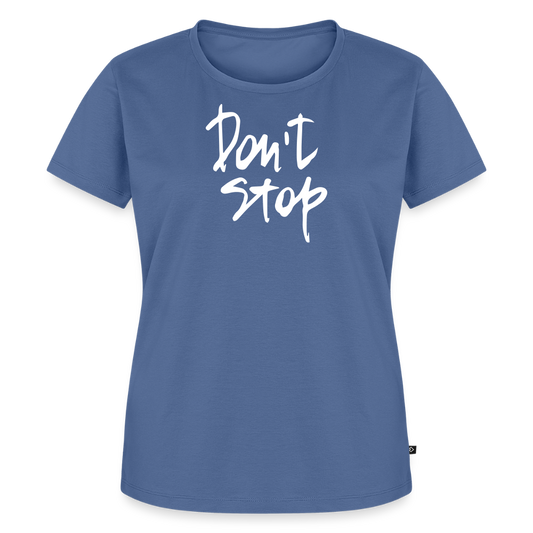 Women’s Idyo T-Shirt "Don't stop" - stone blue