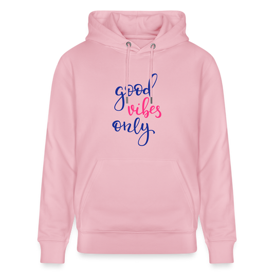 Unisex Organic Idyo Hoodie "Good vibes only" - cotton pink