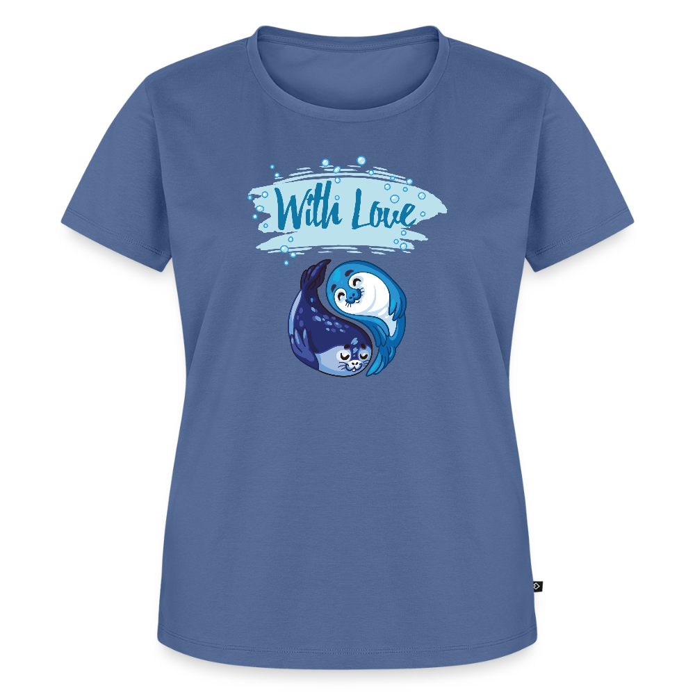 Women’s Idyo T-Shirt "With love" - stone blue