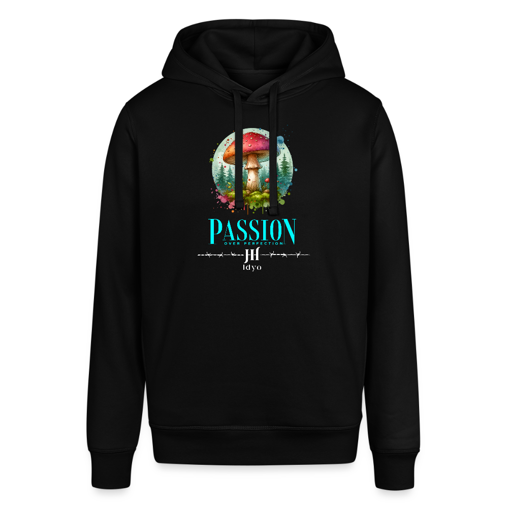 Unisex Organic Idyo Hoodie "Passion over perfection" - black