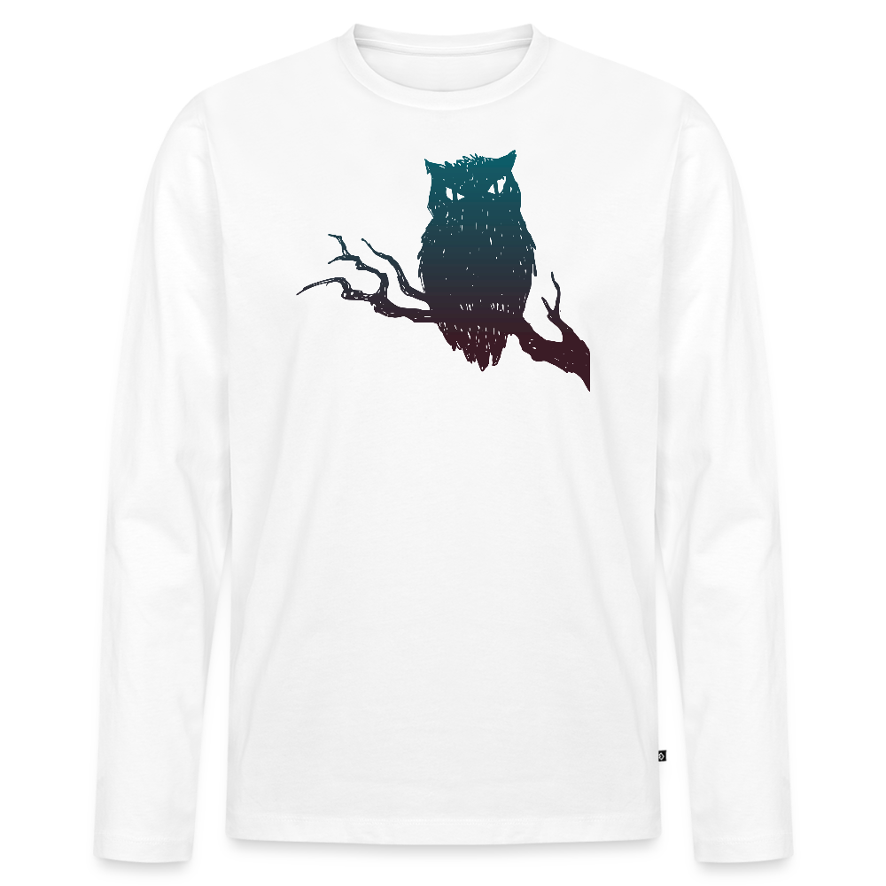 Men's  Idyo Longsleeve Shirt "Owl" - white