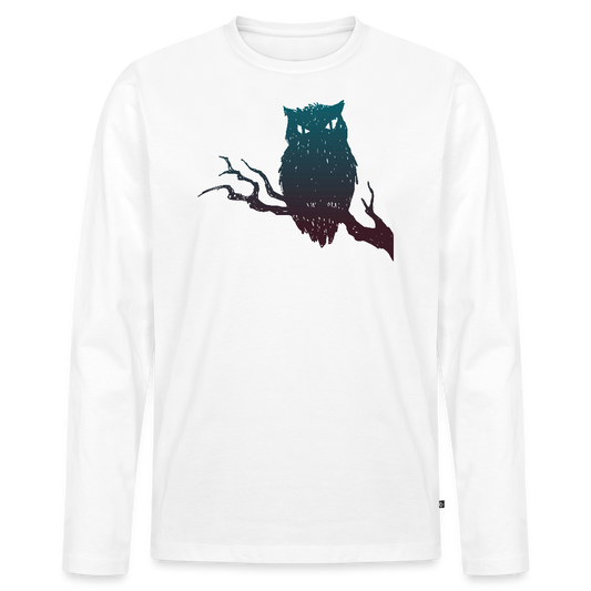 Men's  Idyo Longsleeve Shirt "Owl" - white