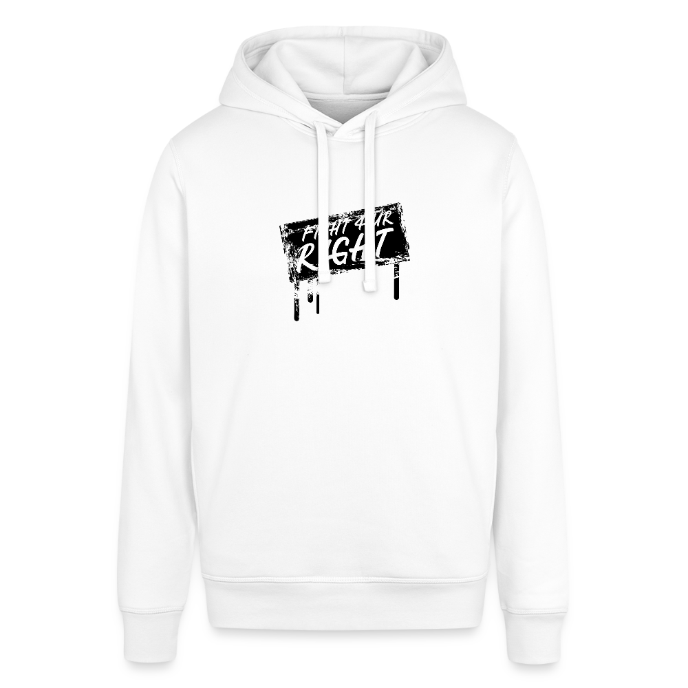 Unisex Organic Idyo Hoodie "Fight 4 ur right" - white