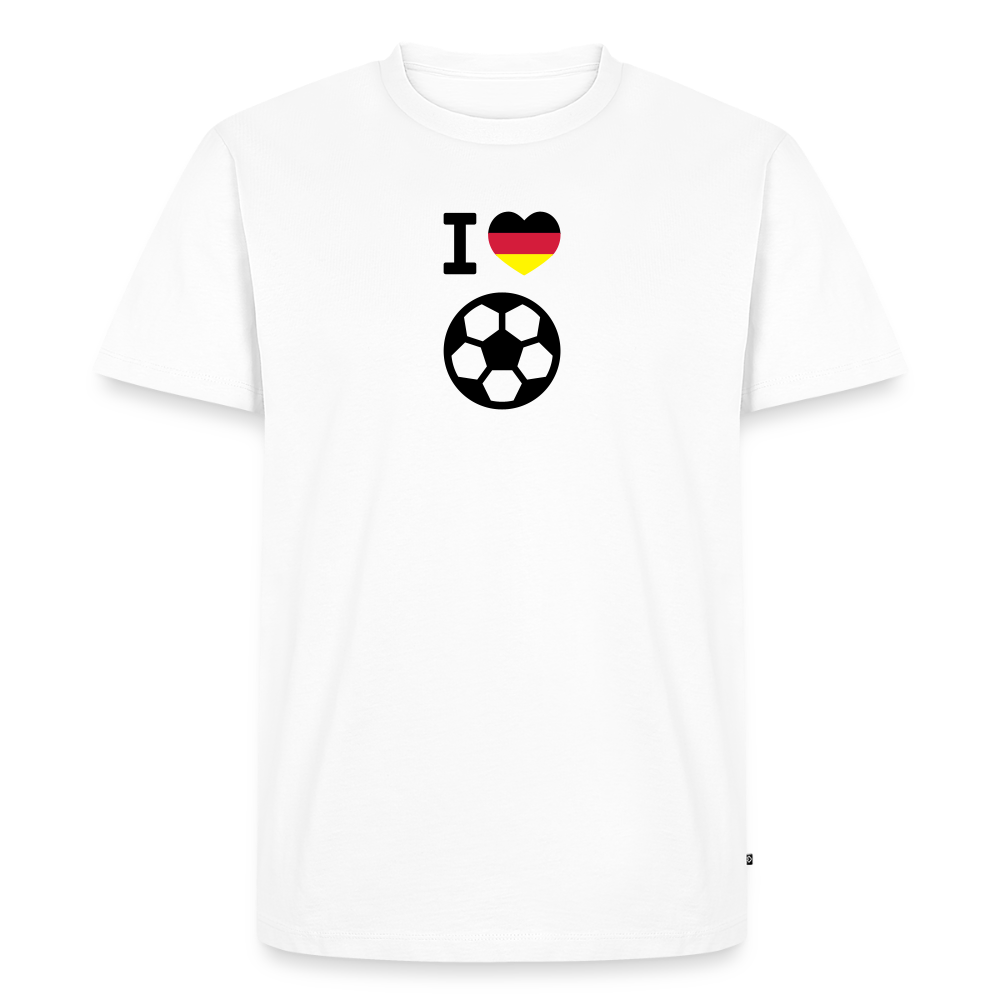 Men’s Idyo T-Shirt "I Love Football" - white