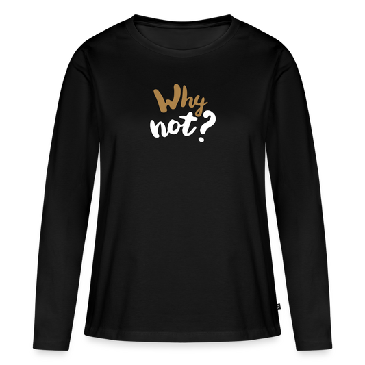 Women's  Idyo Longsleeve Shirt "Why not" - black
