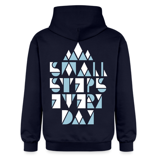 Unisex Softstyle® Midweight Idyo Hoodie "Small steps everyday" - navy
