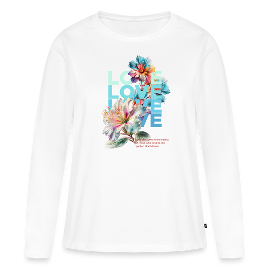 Women's  Idyo Longsleeve Shirt "Love" - white
