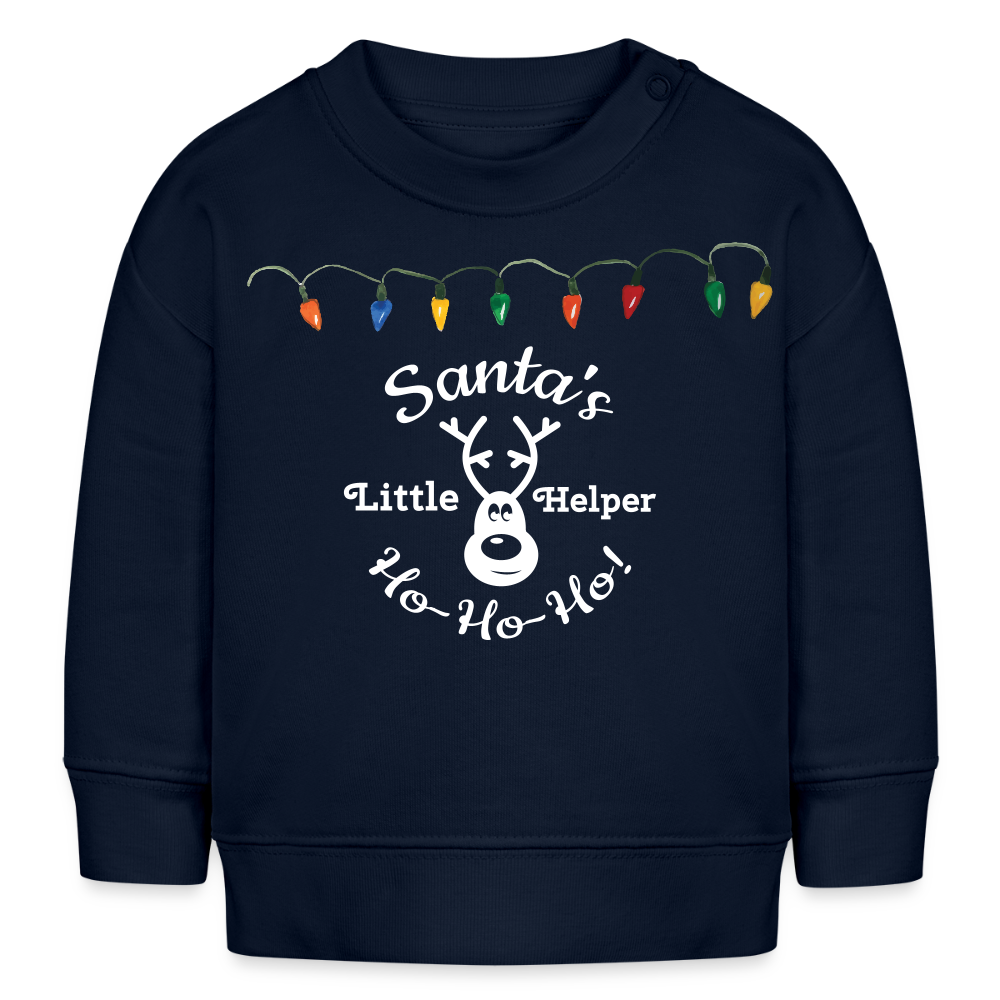 Organic Idyo Sweatshirt "Santa little helper" - navy