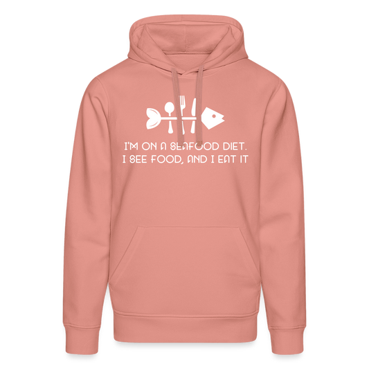 Unisex Organic Idyo Hoodie "I'm on a seafood diet" - canyon pink