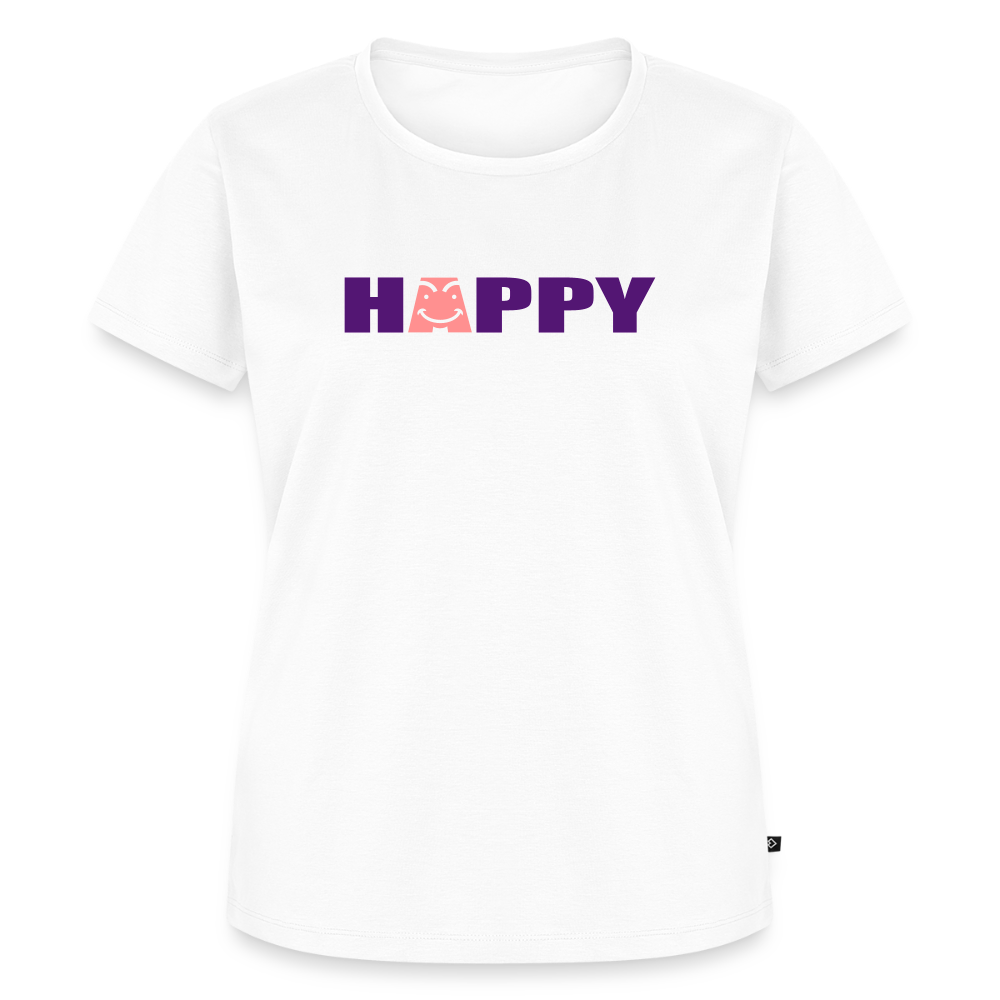 Women’s Idyo T-Shirt "Happy" - white