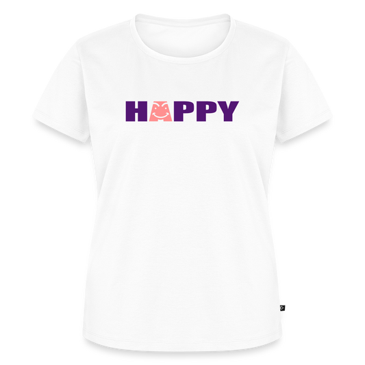 Women’s Idyo T-Shirt "Happy" - white