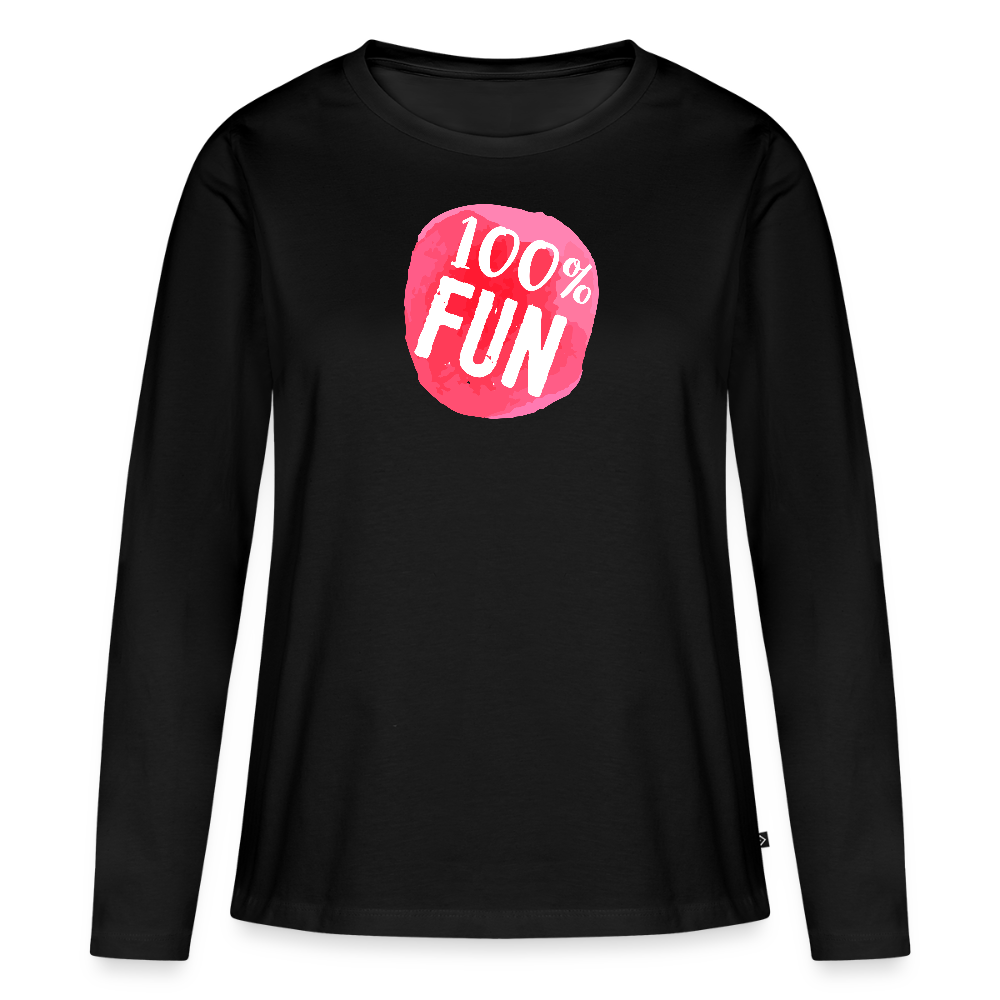 Women's Idyo Longsleeve Shirt "100% Fun" - black
