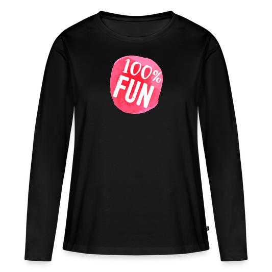 Women's  Idyo Longsleeve Shirt "100% Fun" - black