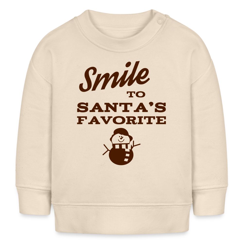 Organic Idyo Sweatshirt "Smile to Santa's favorite" - natural raw