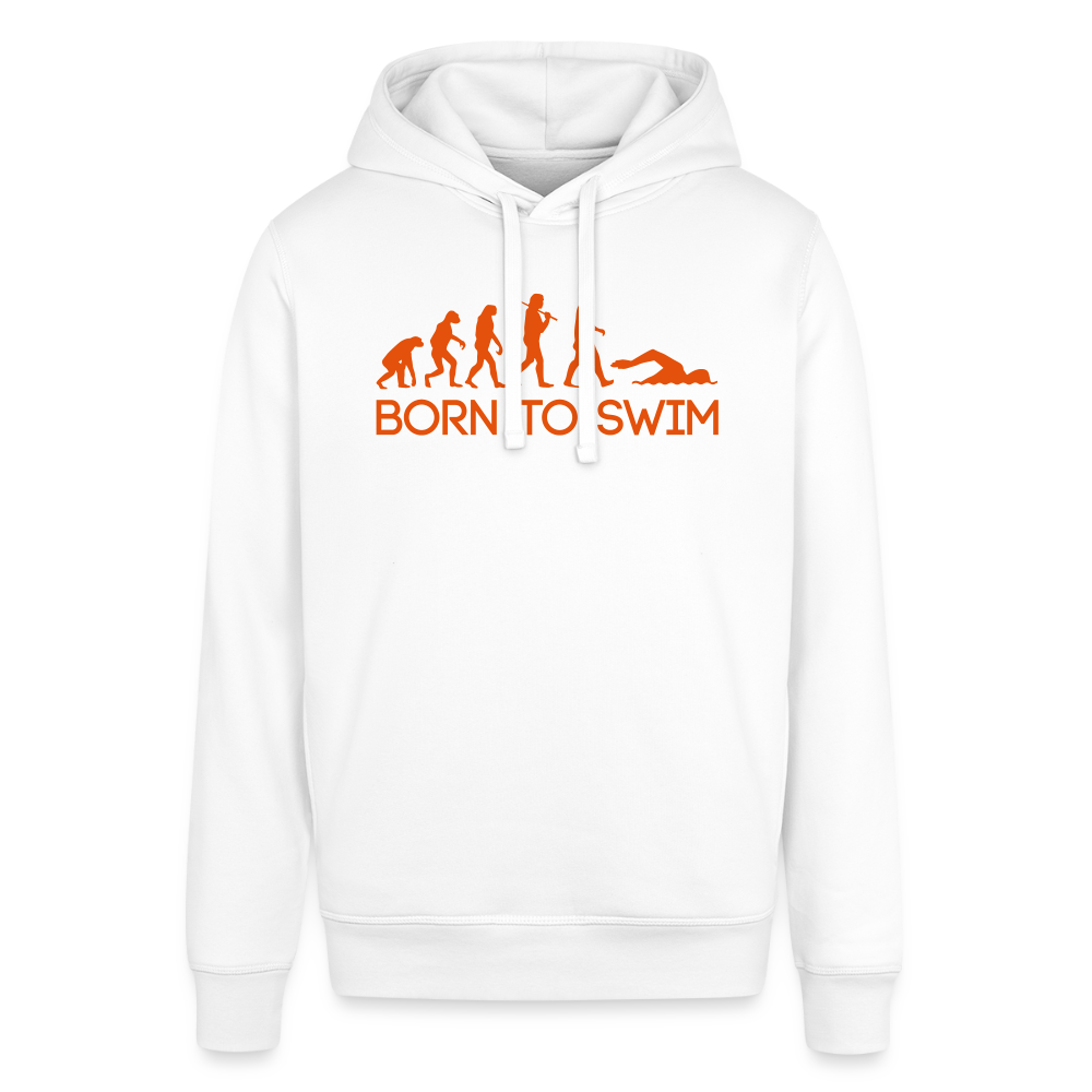 Unisex Organic Idyo Hoodie "Born to swim" - white
