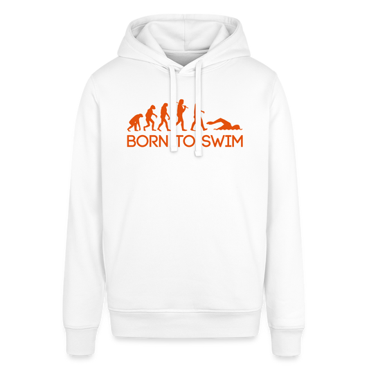 Unisex Organic Idyo Hoodie "Born to swim" - white