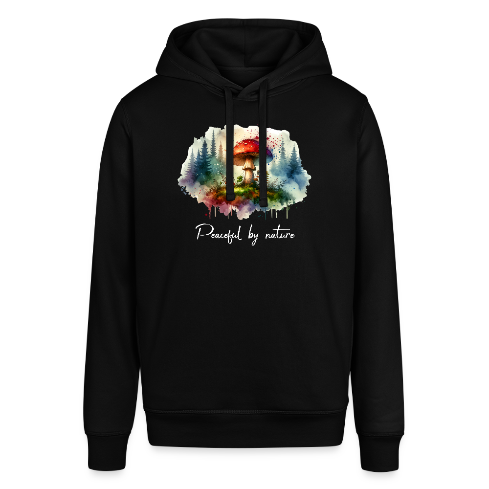 Unisex Organic Idyo Hoodie  "Peaceful by nature" - black