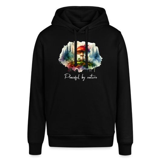 Unisex Organic Idyo Hoodie  "Peaceful by nature" - black
