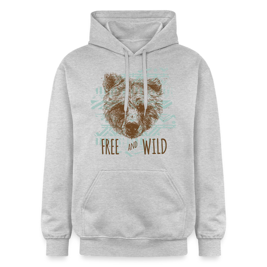 Unisex Softstyle® Midweight Idyo Hoodie "Free & Wild" - light heather grey