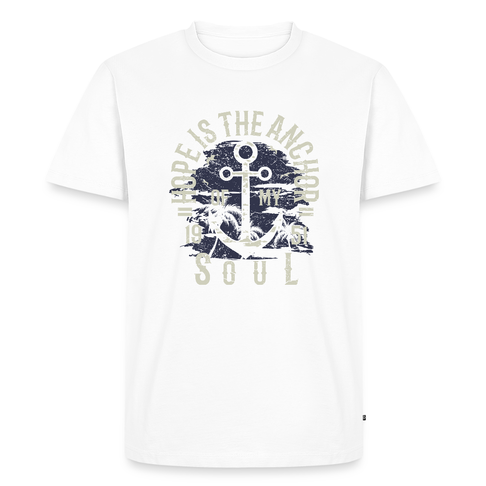 Men’s Premium Idyo T-Shirt "Hope is the anchor" - white